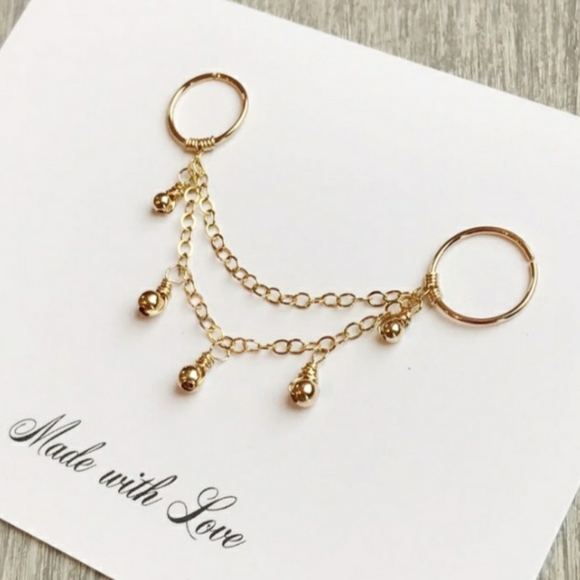 ❌SOLD❌ confirming today 925 and Gold Earrings for multiple pierced Ears - Picture 3 of 8